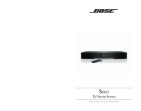 Bose Solo-TV-Sound-System - Owners Guide 